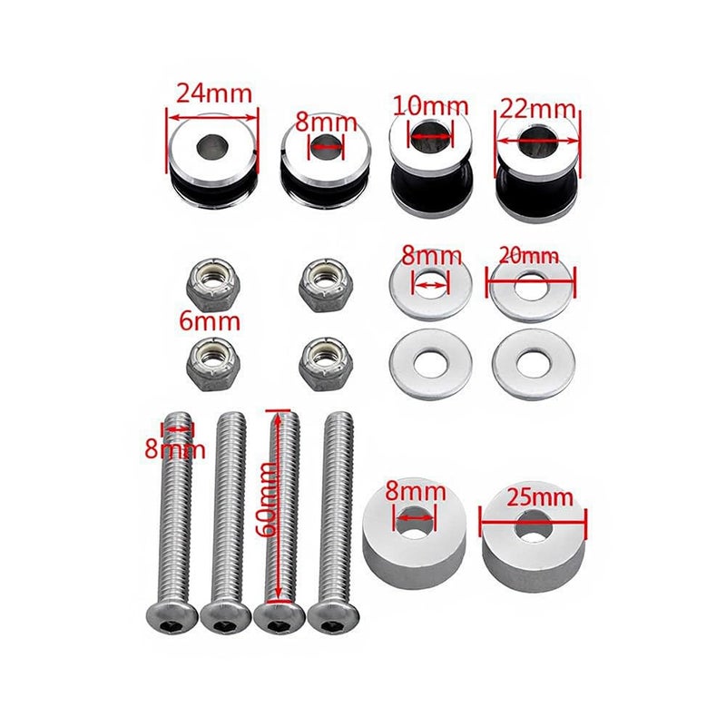 TCMI Motorcycle Sissy Bar Docking Hardware Kit for Harley Touring FLSTC FXSTSB FXSTS FXSTC FLSTF FXST FXSTB FLSTN 1984-2025 - Image 2